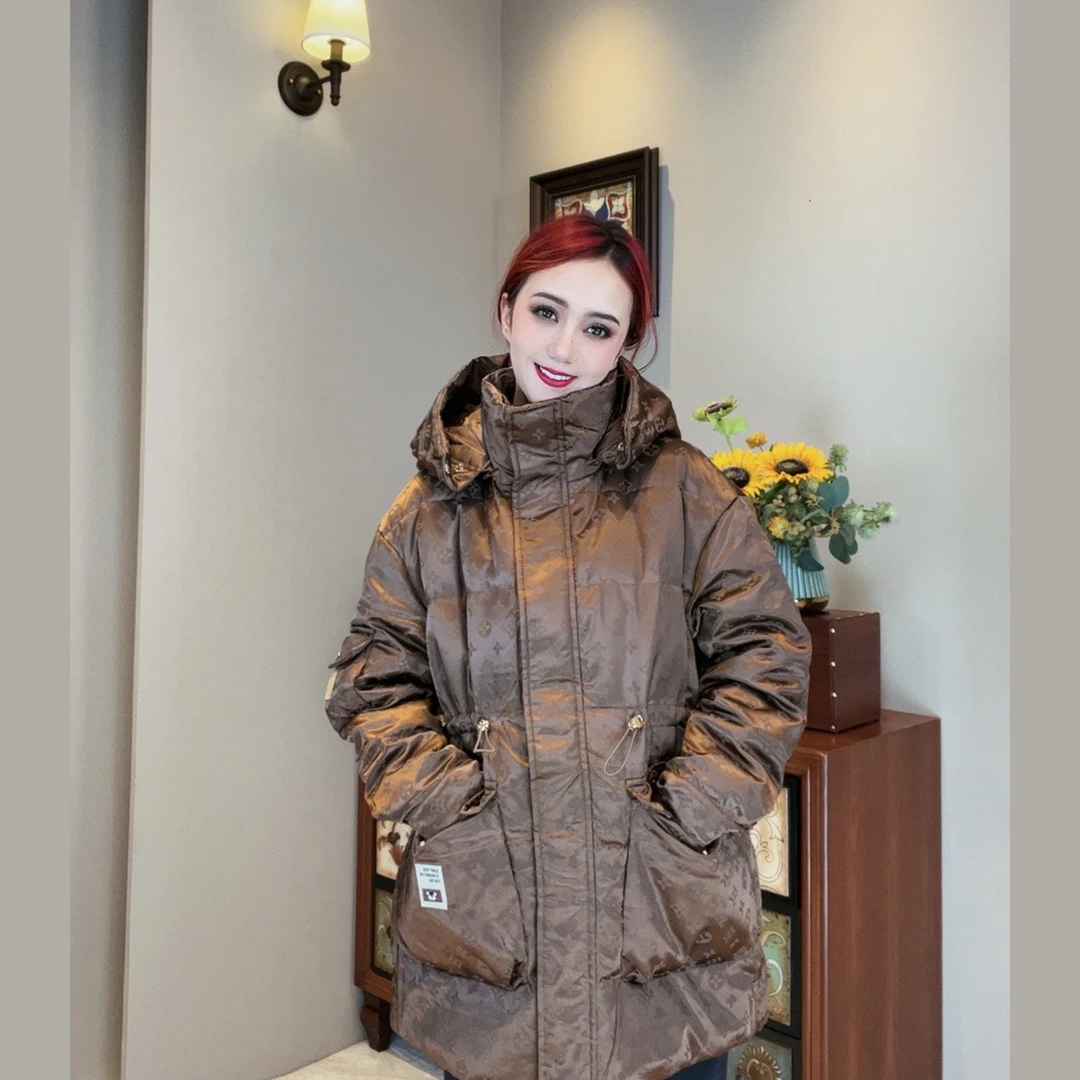 【NAM RAN】【巧克力豆】新款冬季加厚连帽中长款羽绒服 8822
