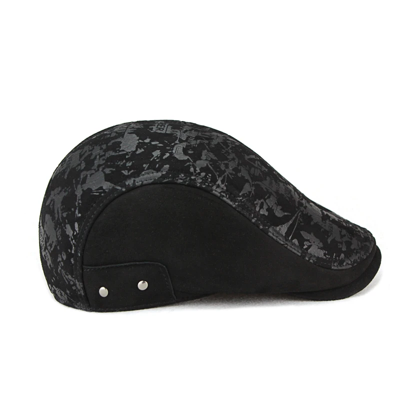 真皮帽子男款2024新款鸭舌帽秋冬季羊皮中老年保暖护耳爸爸前进帽