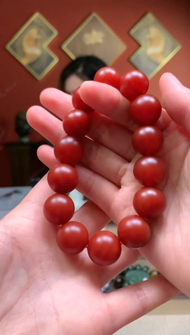 【闪购商品】玛瑙手饰未镶嵌红红火火手串