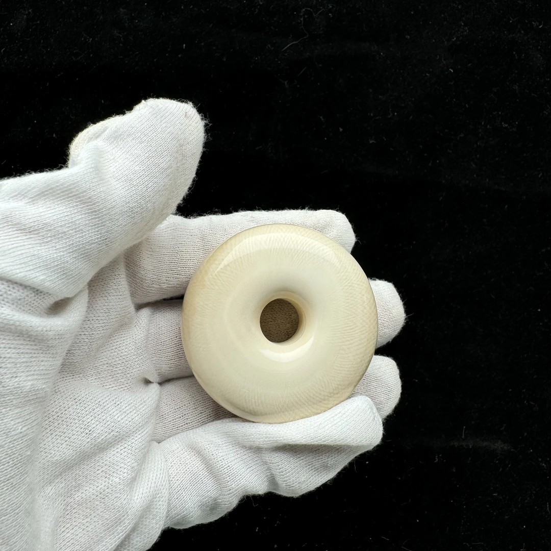 P8143天然猛犸牙 饼子53*21mm 支持复检假一罚四
