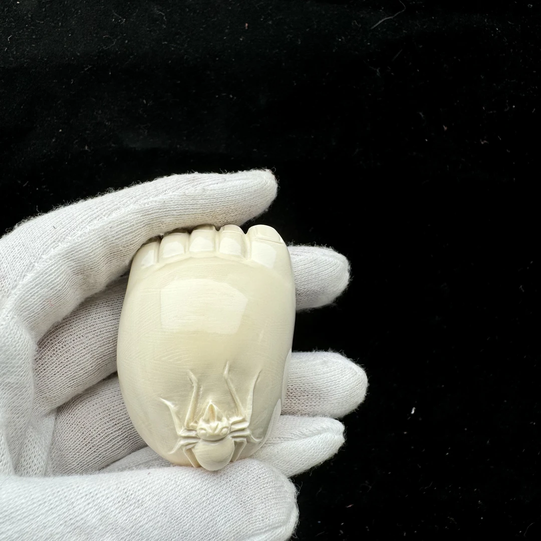 P7921 天然猛犸牙 雕刻件 35*50*31mm 支持复检假一罚四