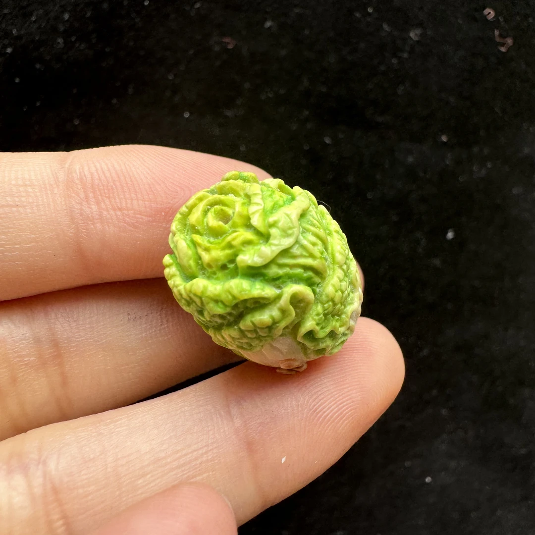 S5952 天然猛犸牙 彩绘雕刻15*21mm  支持复检假一罚四