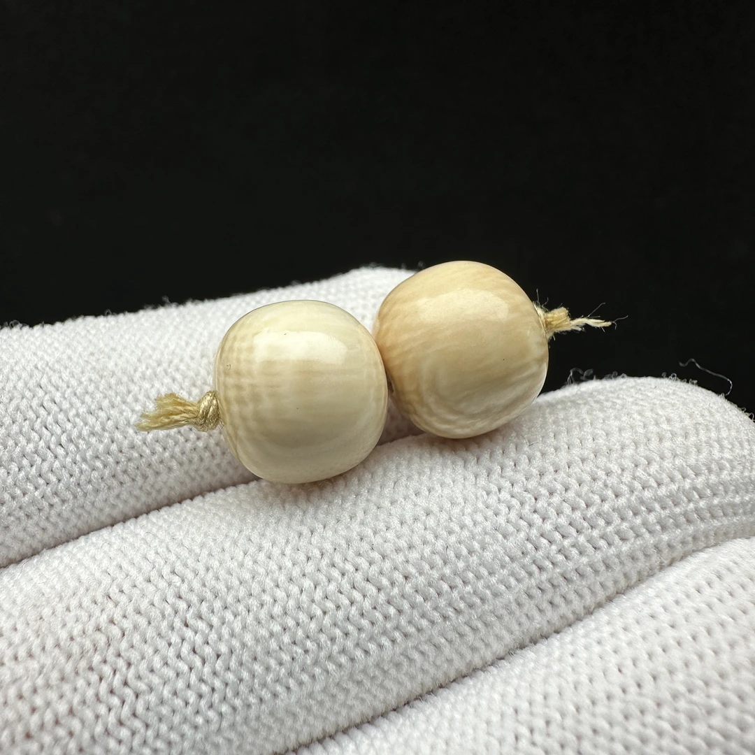 X2408天然猛犸象牙 配饰单珠 12*11mm 支持复检 假一罚四