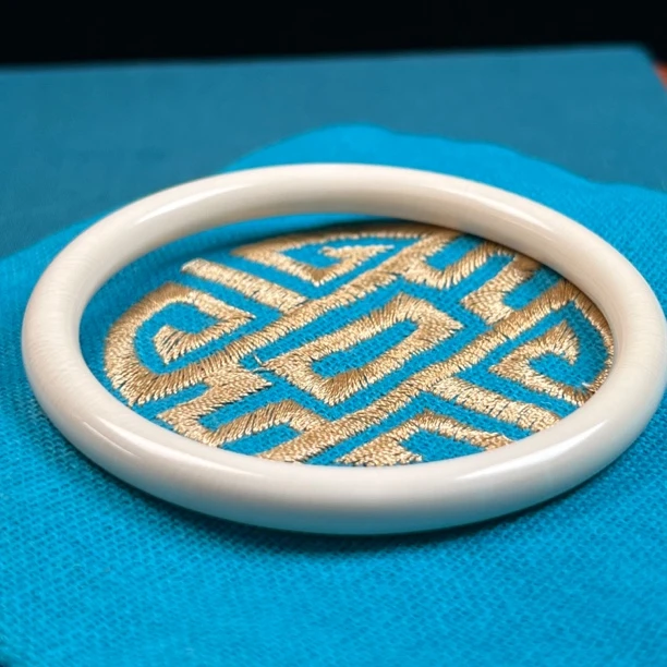 X5526天然猛犸牙 6mm细圆手圈 58.5mm支持鉴定 假一罚四