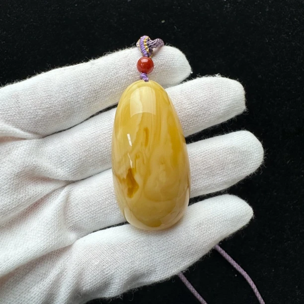 J2715天然蜜蜡牌子26.3×52mm支持复检 假一罚四