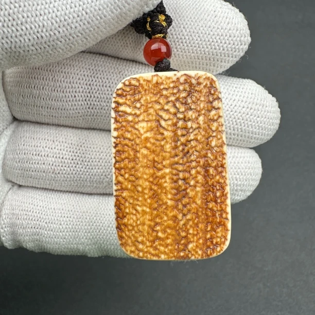 P7771天然猛犸牙肥皂23x39x19mm 24克 黄金皮 支持鉴定假一罚四