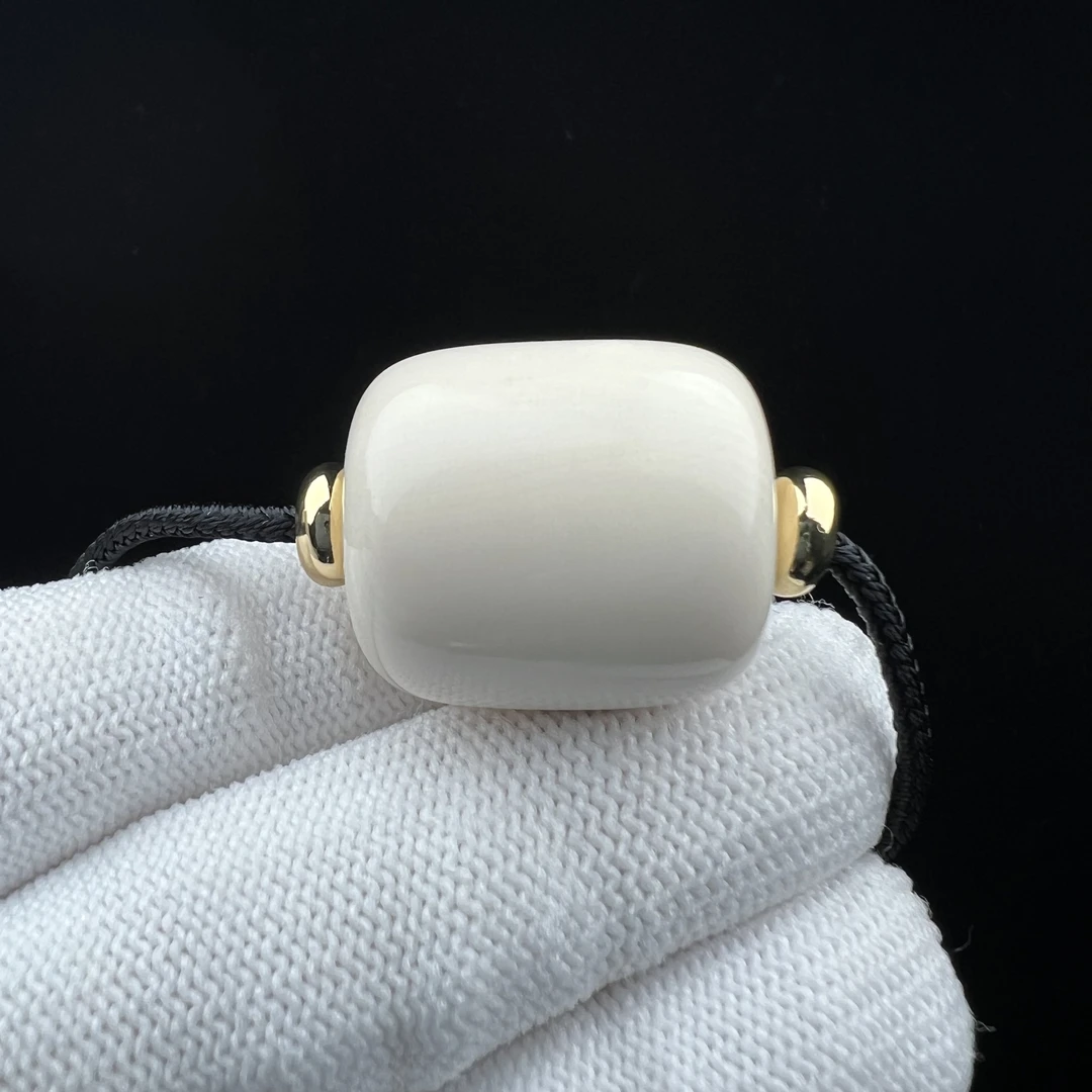 A2801天然猛犸牙 锁骨珠 19.8*21.4mm支持鉴定 假一罚四