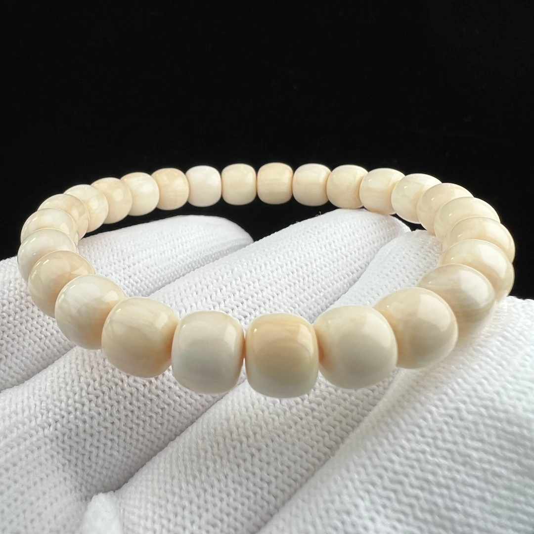 Q1093天然猛犸牙手串 7.8*6.6mm支持鉴定 假一罚四