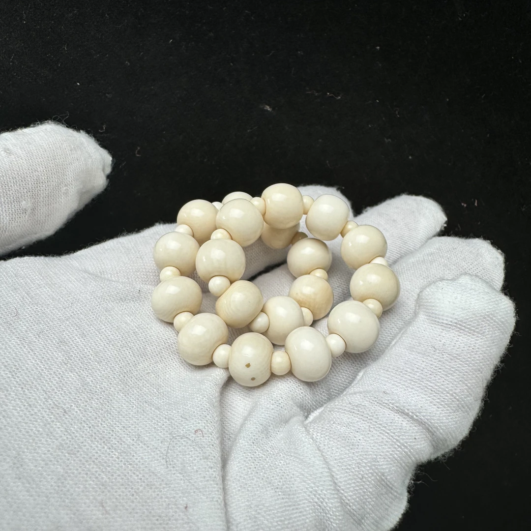 U1782天然猛犸牙瑕疵手串 10mm 支持鉴定假一罚四