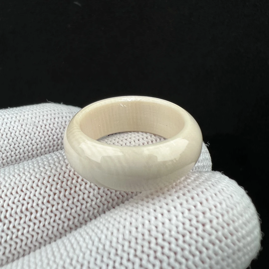 X5232天然猛犸牙 圈圈 18.4*8mm支持鉴定 假一罚四