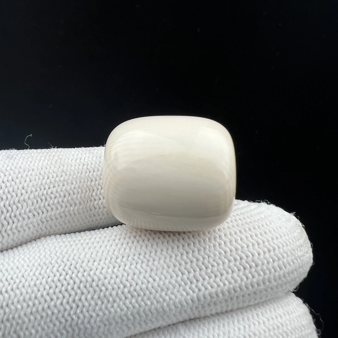 A2851天然猛犸牙 桶珠 19.4*20.7mm支持鉴定 假一罚四