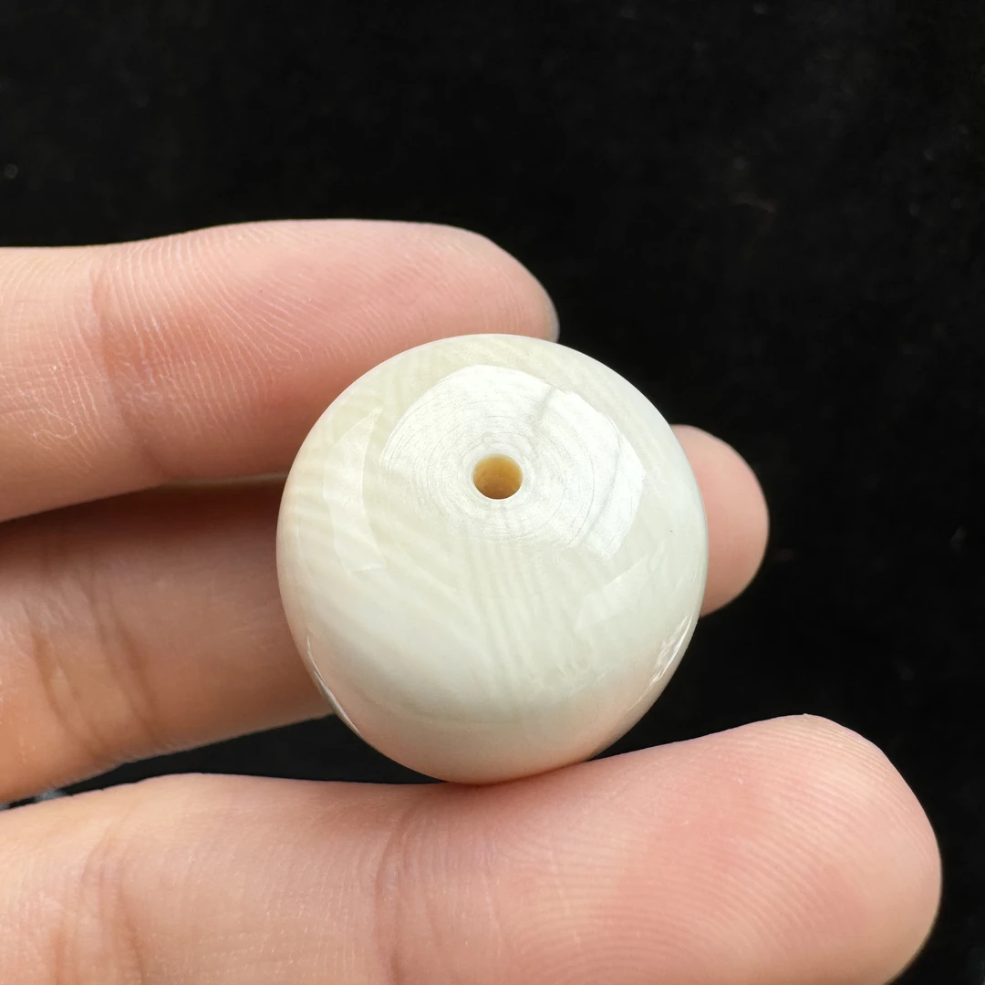 S2932天然猛犸牙单珠配饰 桶珠墩子20*17.4mm 支持鉴定假一罚四
