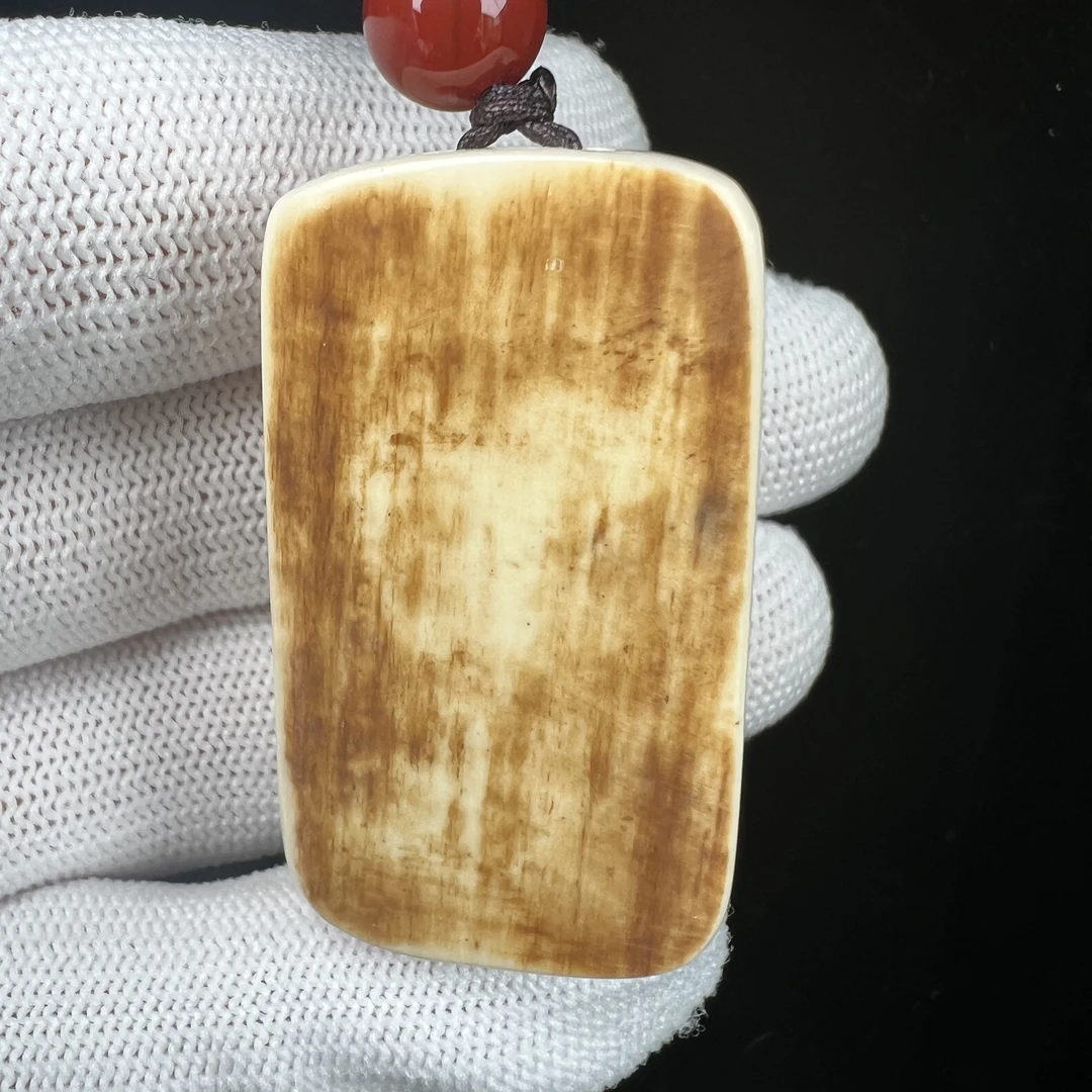 P7750天然猛犸牙肥皂22x41x21mm 29克 黄金皮 支持鉴定假一罚四