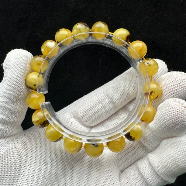 B8204天然蜜蜡 帝王杂单圈  10+mm 12克