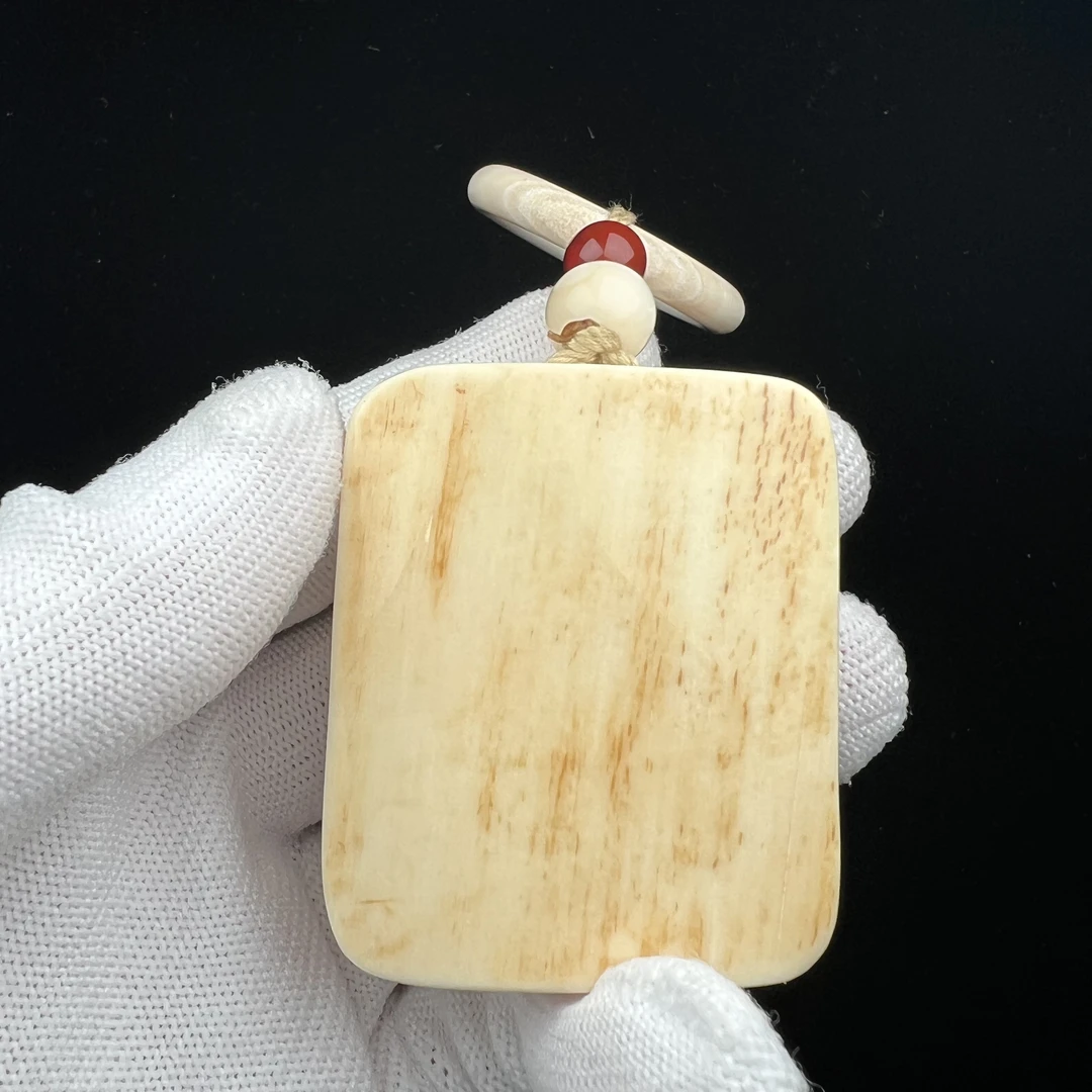 P7632天然猛犸牙 肥皂无事牌 41.7*50*27mm支持鉴定 假一罚四