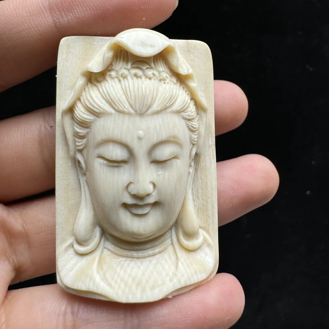 H85-91天然猛犸牙 雕刻件 30*45*15mm 支持复检假一罚四