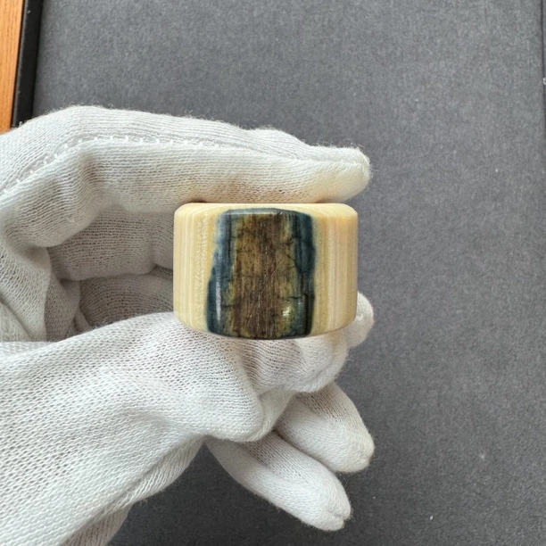 S2454天然猛犸牙20.4mm扳指 支持鉴定 假一罚四