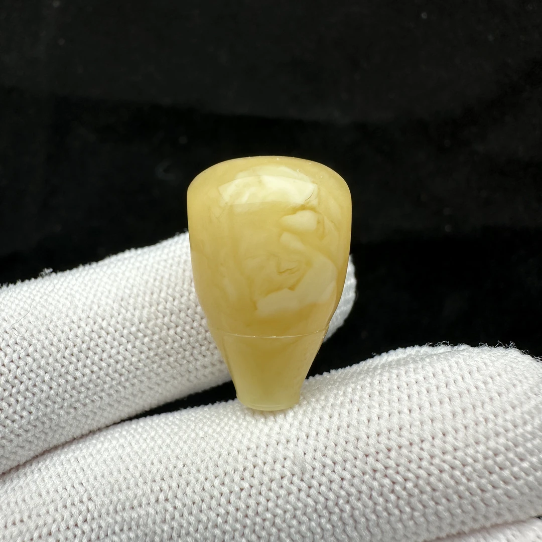 J6583天然原矿蜜蜡 蜜蜡三通 15.2*24mm 80克价