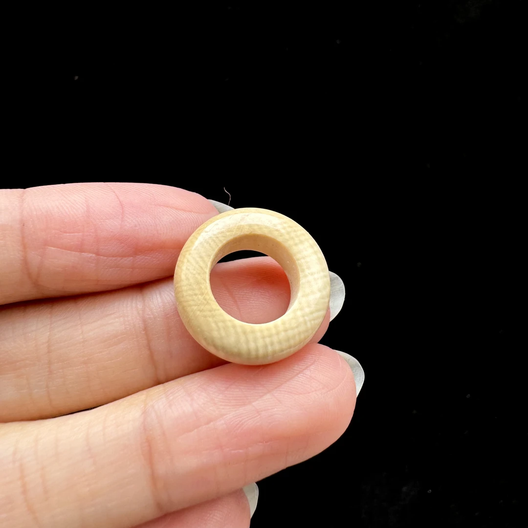 J4392天然猛犸牙圈圈 10.5MM支持鉴定 假一罚四
