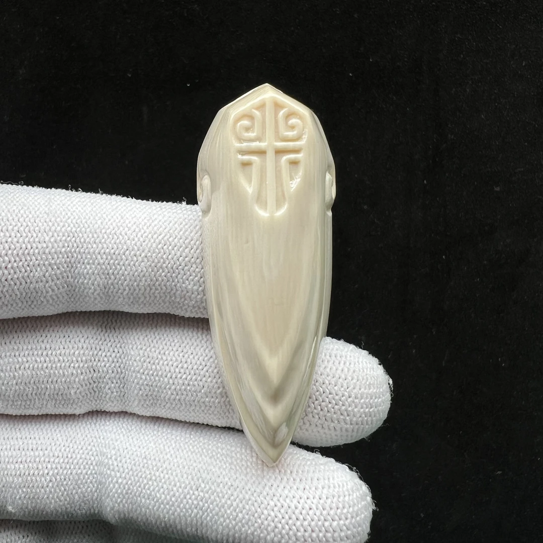 H96-89天然猛犸牙 如意牙尖 20*57*15mm 支持鉴定 假一罚四