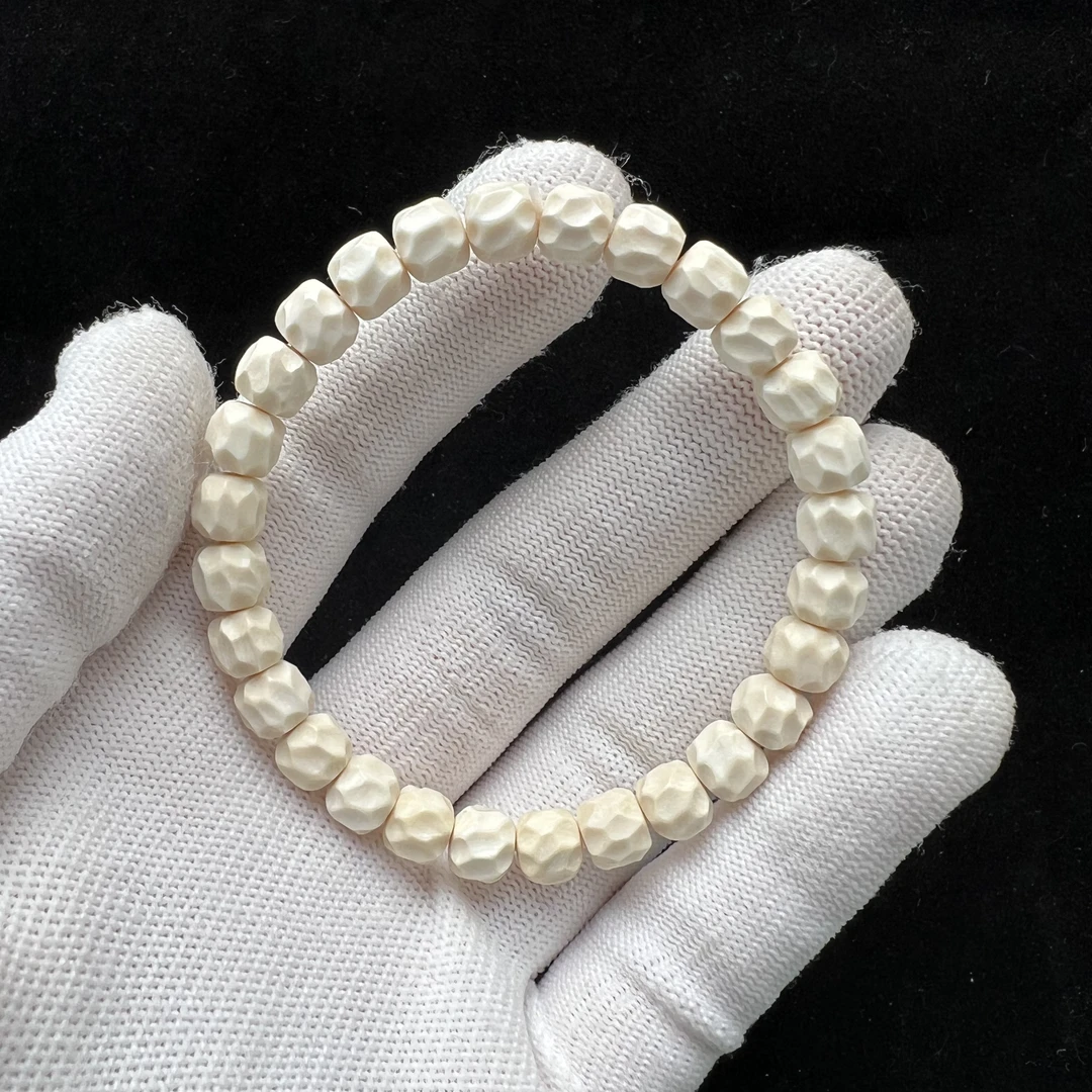 Q1068天然猛犸牙 手串 8×7mm 支持鉴定 假一罚四