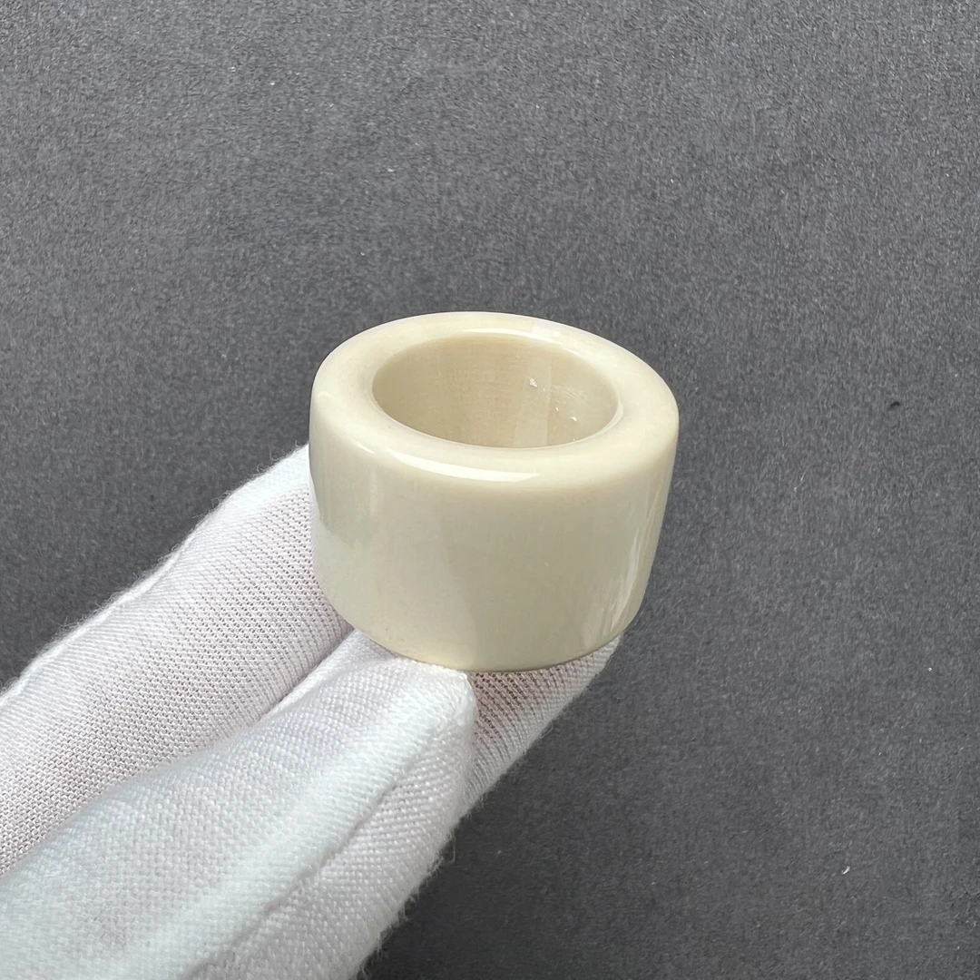 S5550天然猛犸象牙内径:20mm扳指 支持鉴定 假一罚四