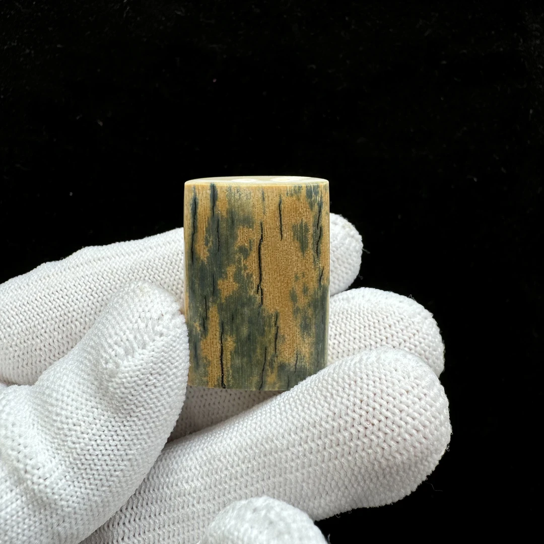 E2378天然猛犸牙 蓝皮无事牌 21*30*10mm支持鉴定 假一罚四