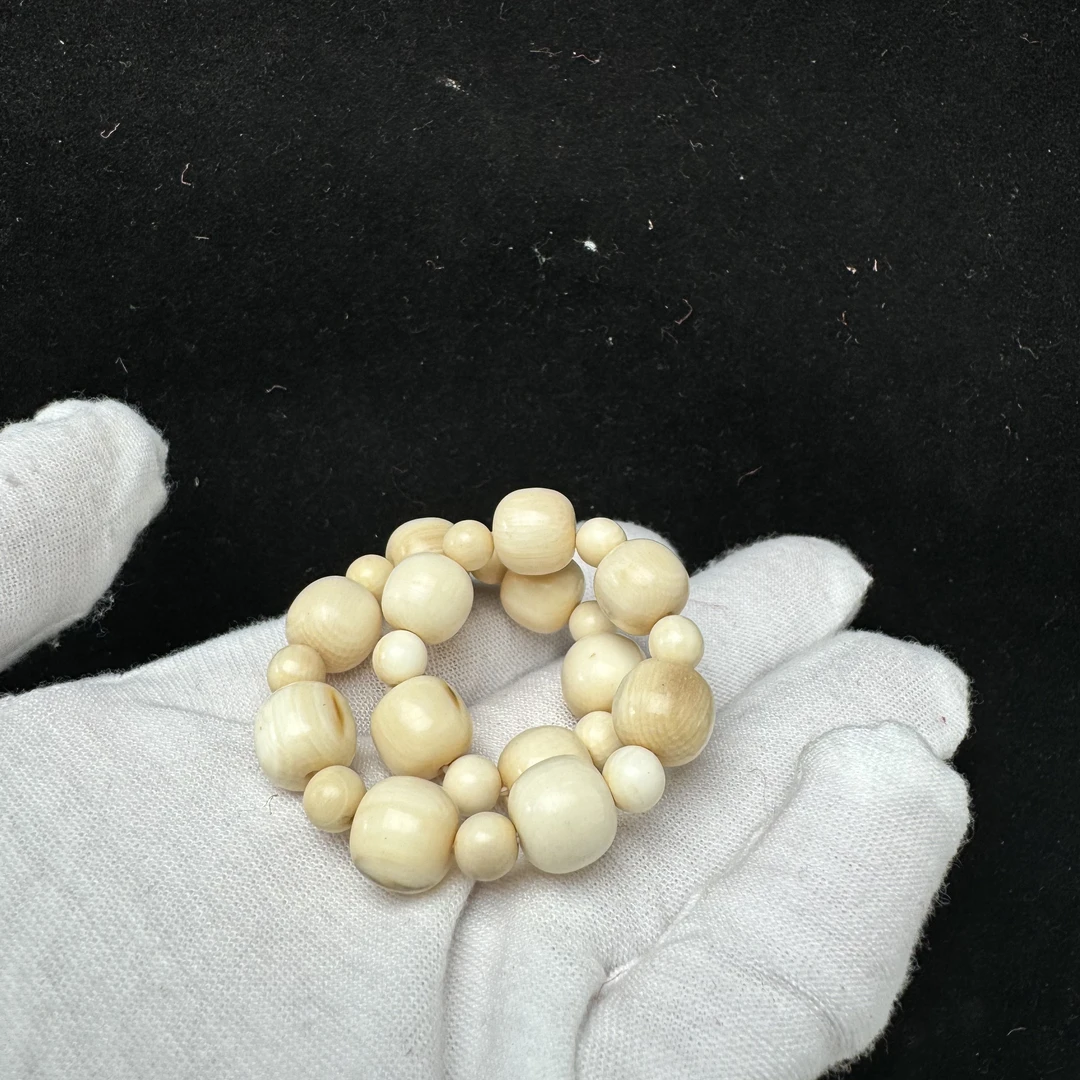 U1713天然猛犸牙瑕疵手串 10mm 支持鉴定假一罚四