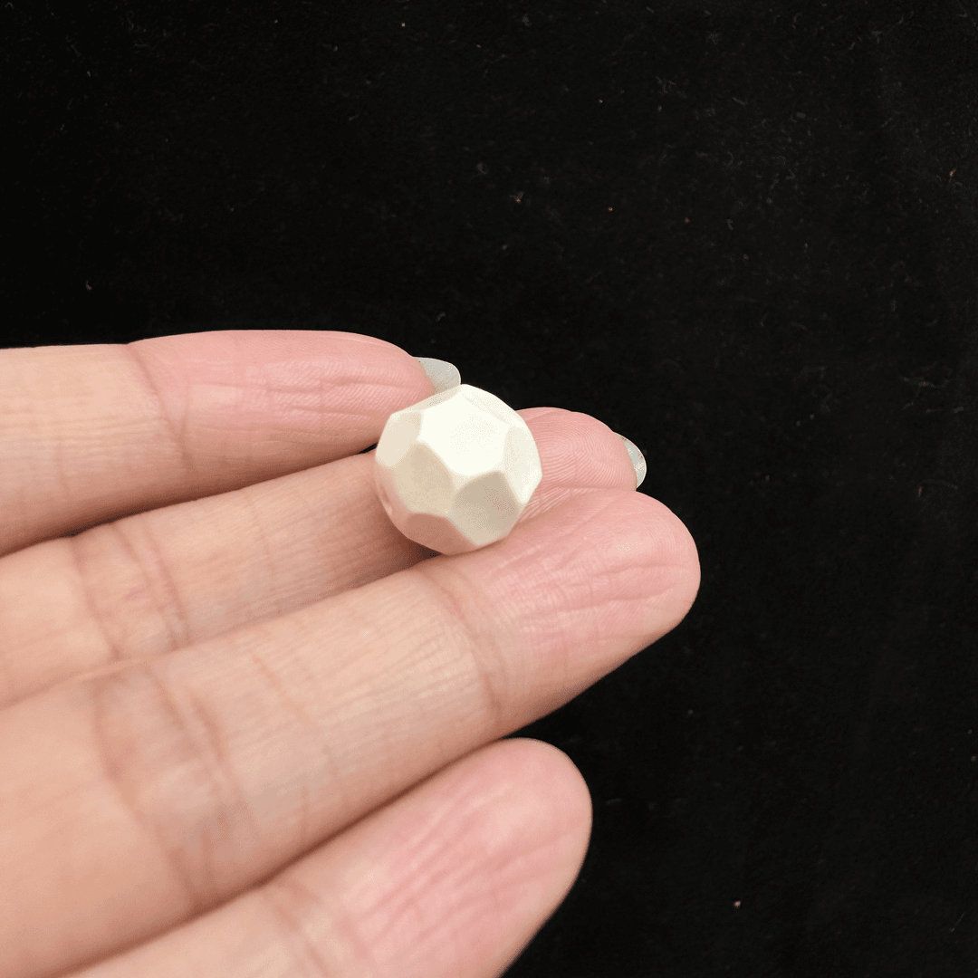 P3872-T155天然猛犸牙无相珠12×11mm一颗支持鉴定 假一罚四