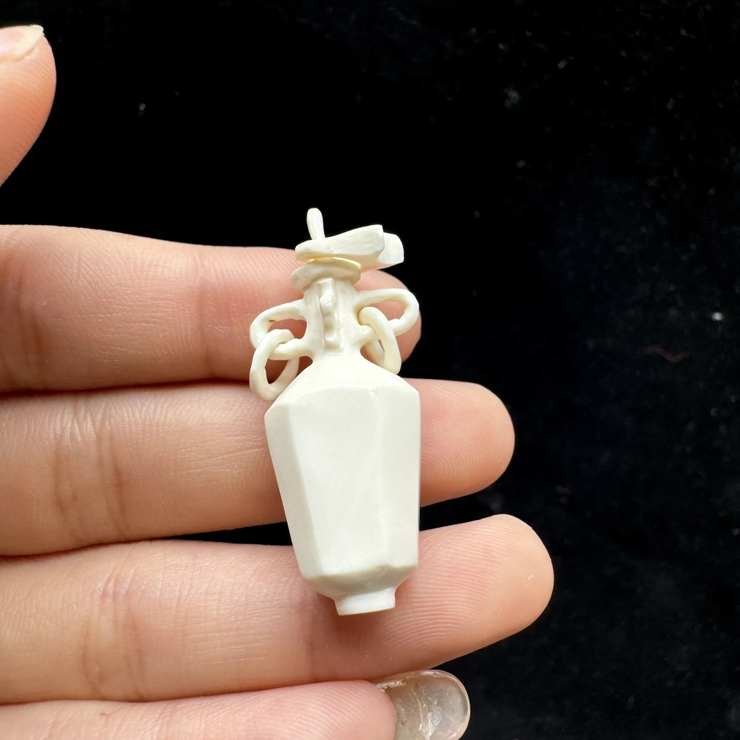 H96-07天然猛犸牙 雕刻件13*37mm 支持复检假一罚四