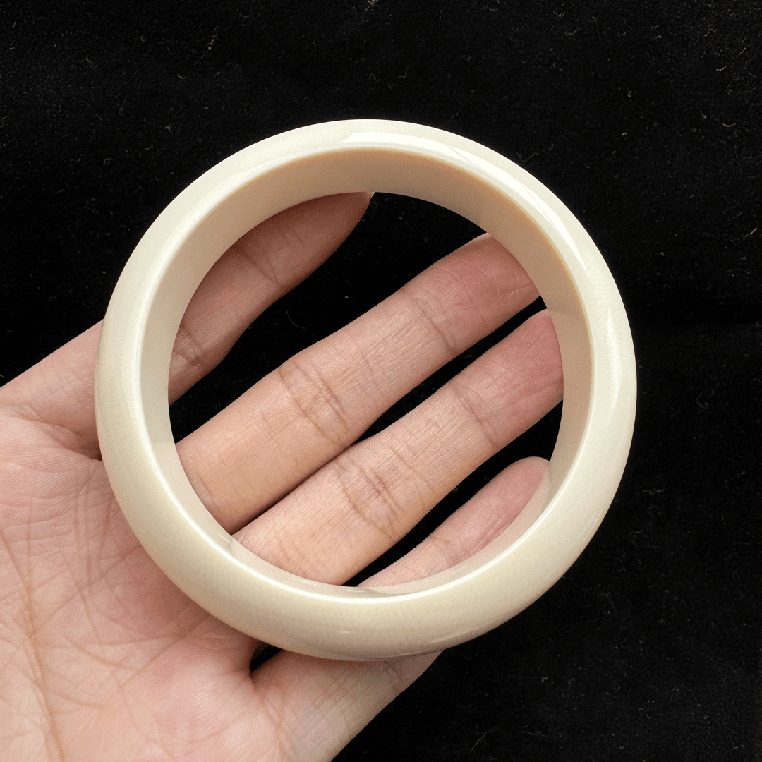 K1222-T070天然猛犸牙手圈58.5mm条径15mm支持复检假一罚四