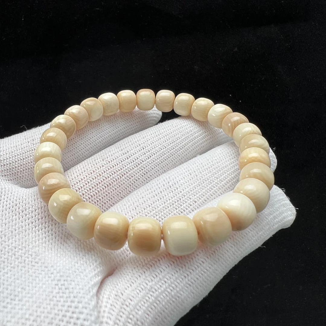 L2437天然猛犸牙福利手串 8*7mm支持鉴定 假一罚四