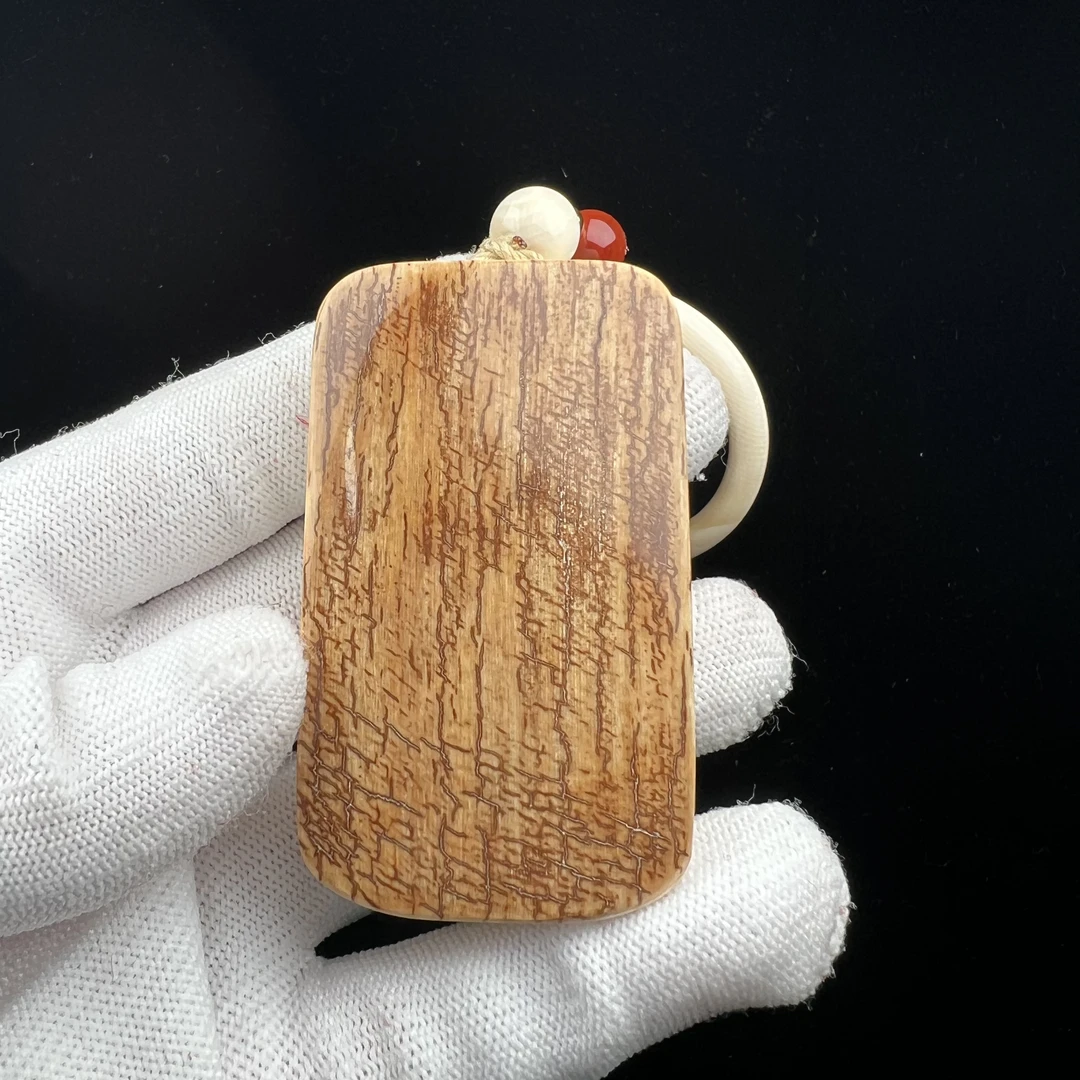 P6123天然猛犸牙 肥皂无事牌 36*62*17mm支持鉴定 假一罚四