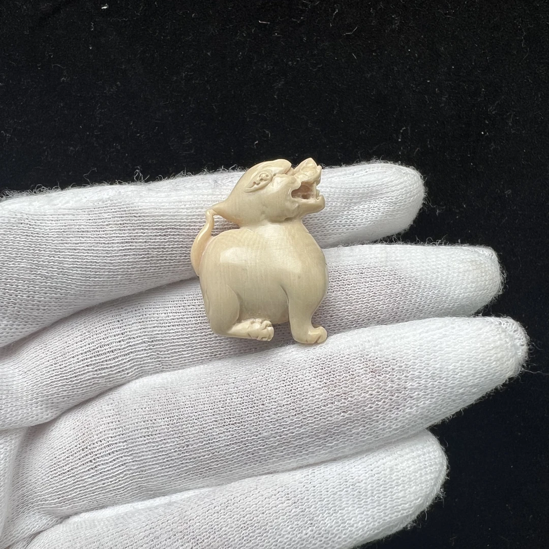 P6835天然猛犸象牙 雕刻件 21.4×27.8mm支持鉴定 假一罚四