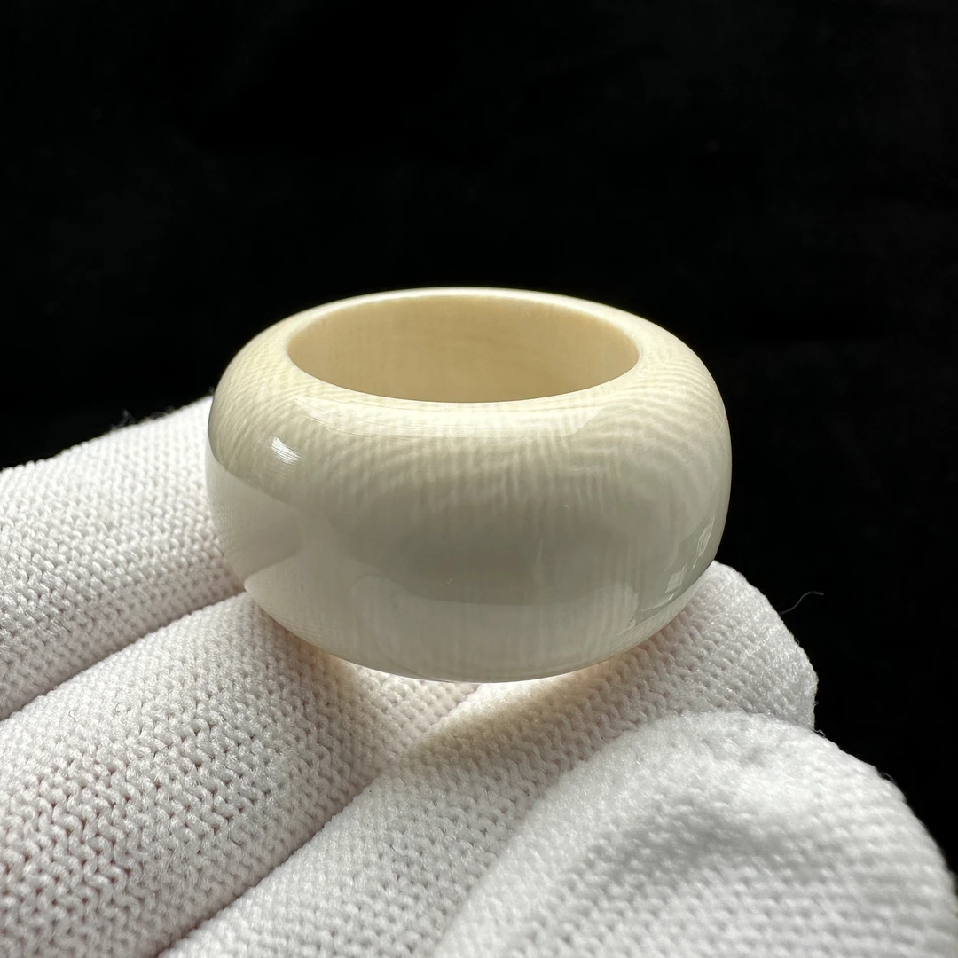 J4190天然猛犸牙 圈圈21.6*33.8*16.8mm 支持鉴定 假一罚四