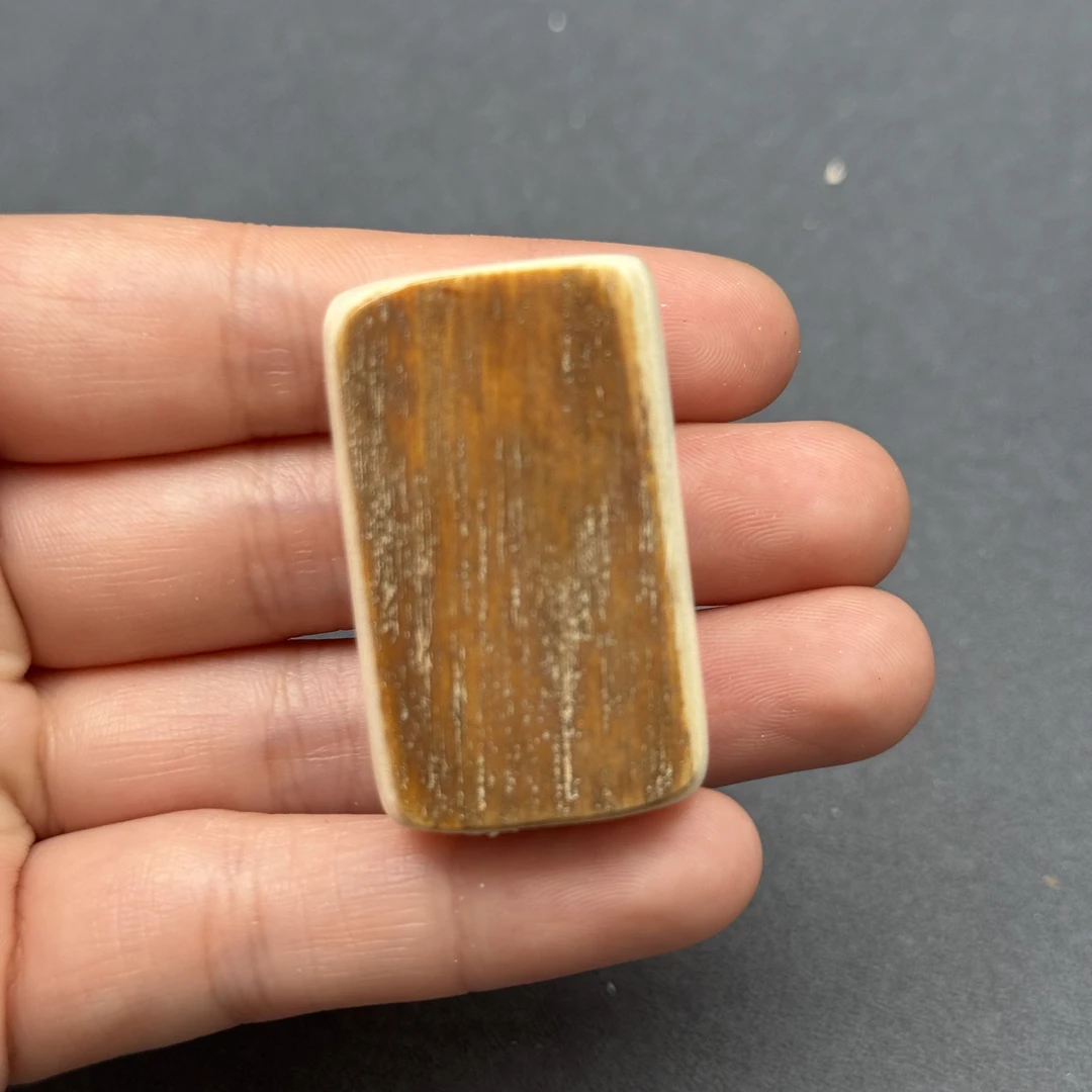 P9569天然猛犸牙金皮 肥皂无事牌 25*41*18mm支持鉴定 假一罚四