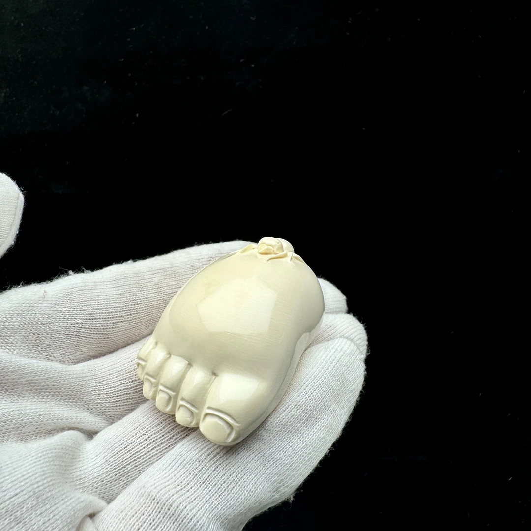 P7920 天然猛犸牙 雕刻件 33*51*26mm 支持复检假一罚四