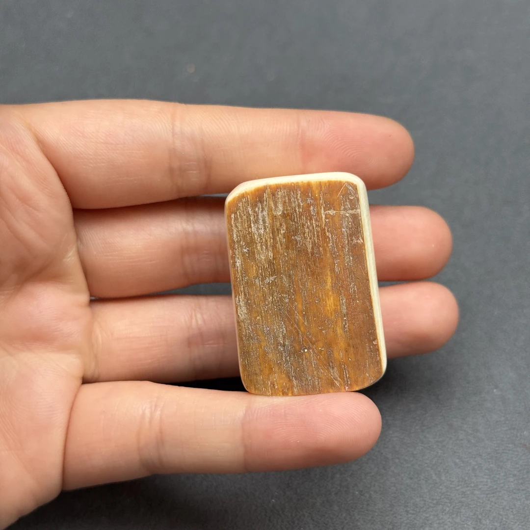 P9551天然猛犸牙金皮 肥皂无事牌 26*39*24mm支持鉴定 假一罚四