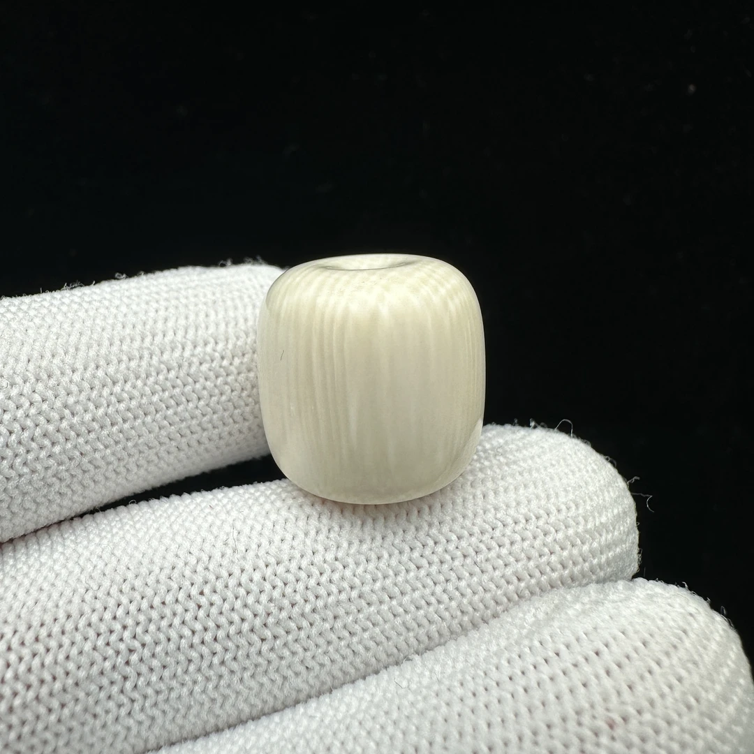 X4436天然猛犸牙 桶珠 17.6*17.3mm支持鉴定 假一罚四