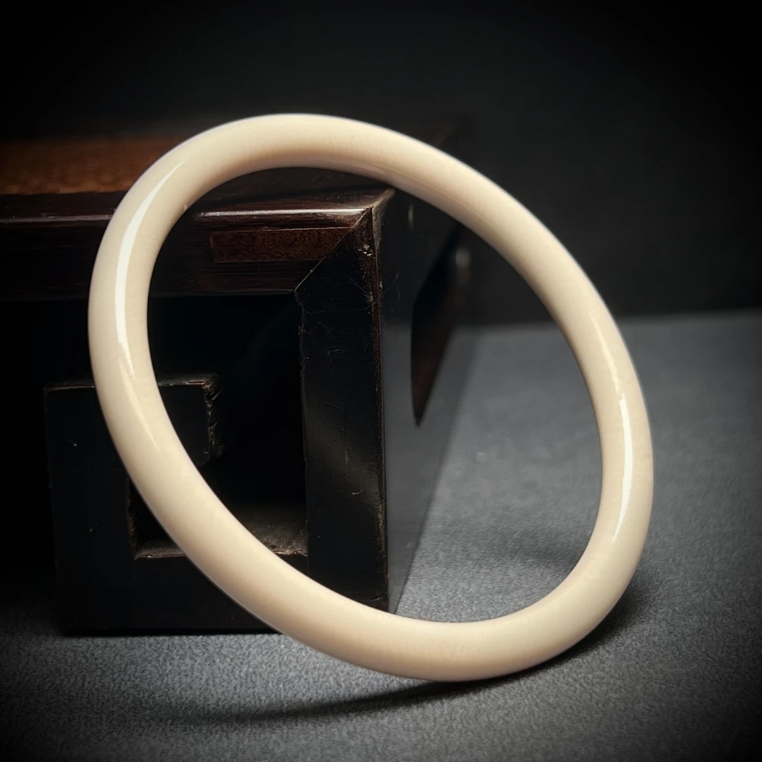 X3130天然猛犸牙手圈条宽6mm 内径59mm支持鉴定 假一罚四