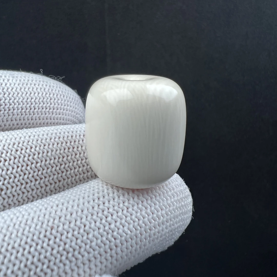 J5774天然猛犸牙 桶珠 19.6*20.4mm支持鉴定 假一罚四