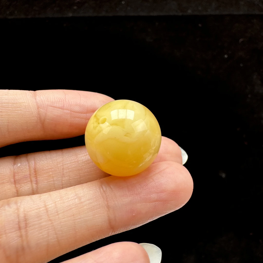 M2300 天然蜜蜡 圆珠18.6 mm 支持复检 假一罚四