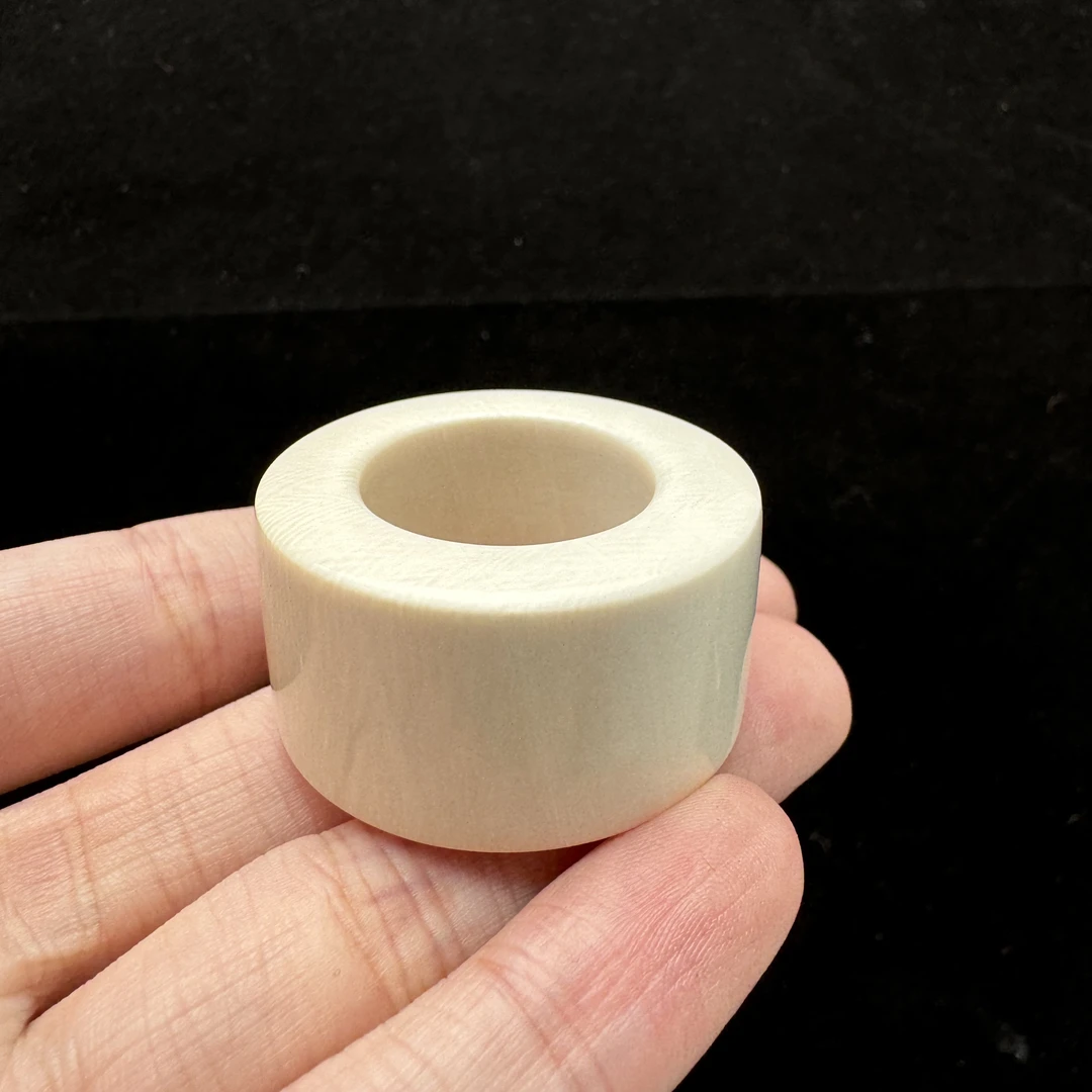 S5543 天然猛犸牙 扳指 内径21.8mm 支持复检假一罚四