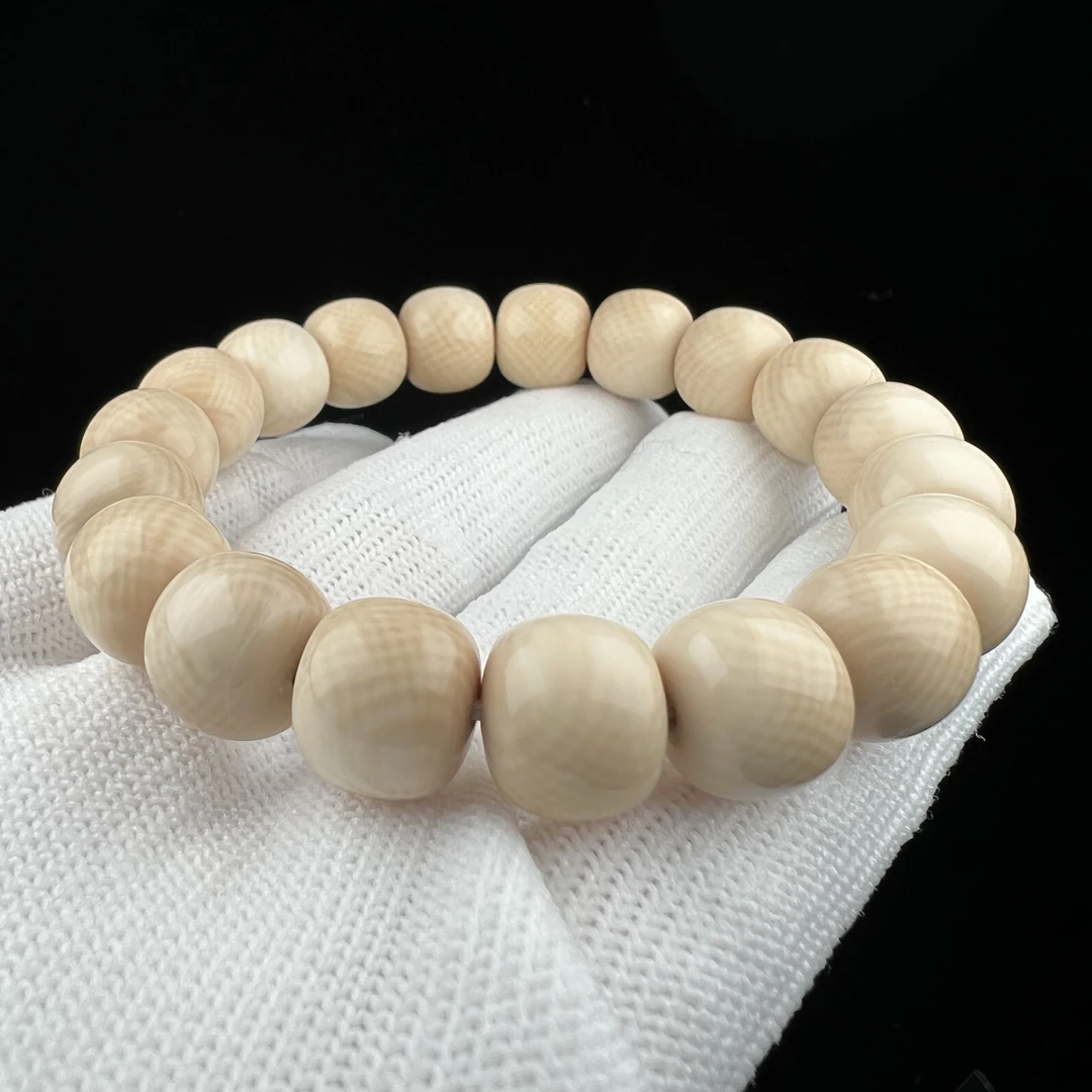 Q4656天然猛犸牙  爆满纹手串 11*10mm支持鉴定 假一罚四