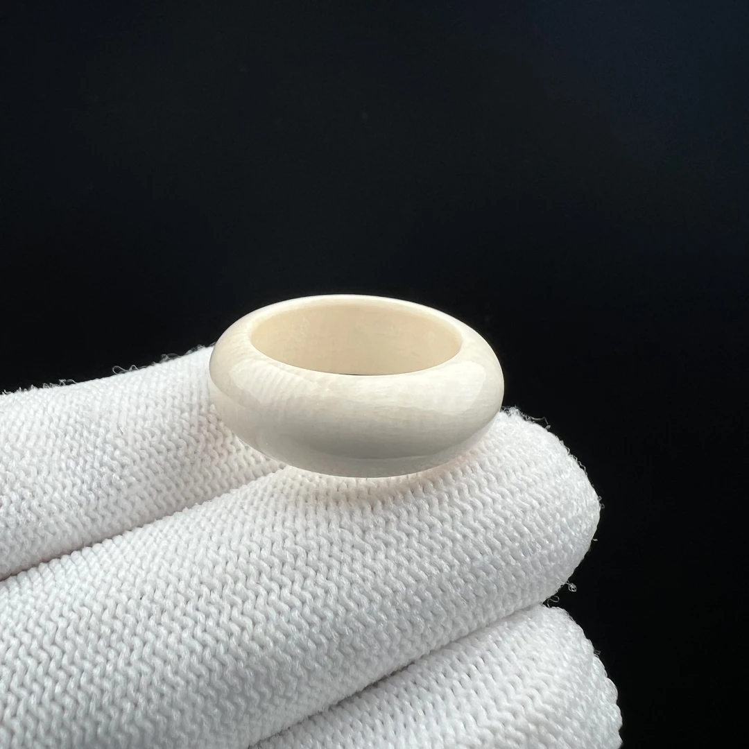 D1488天然猛犸牙 圈圈 17mm 支持复检 假一罚四