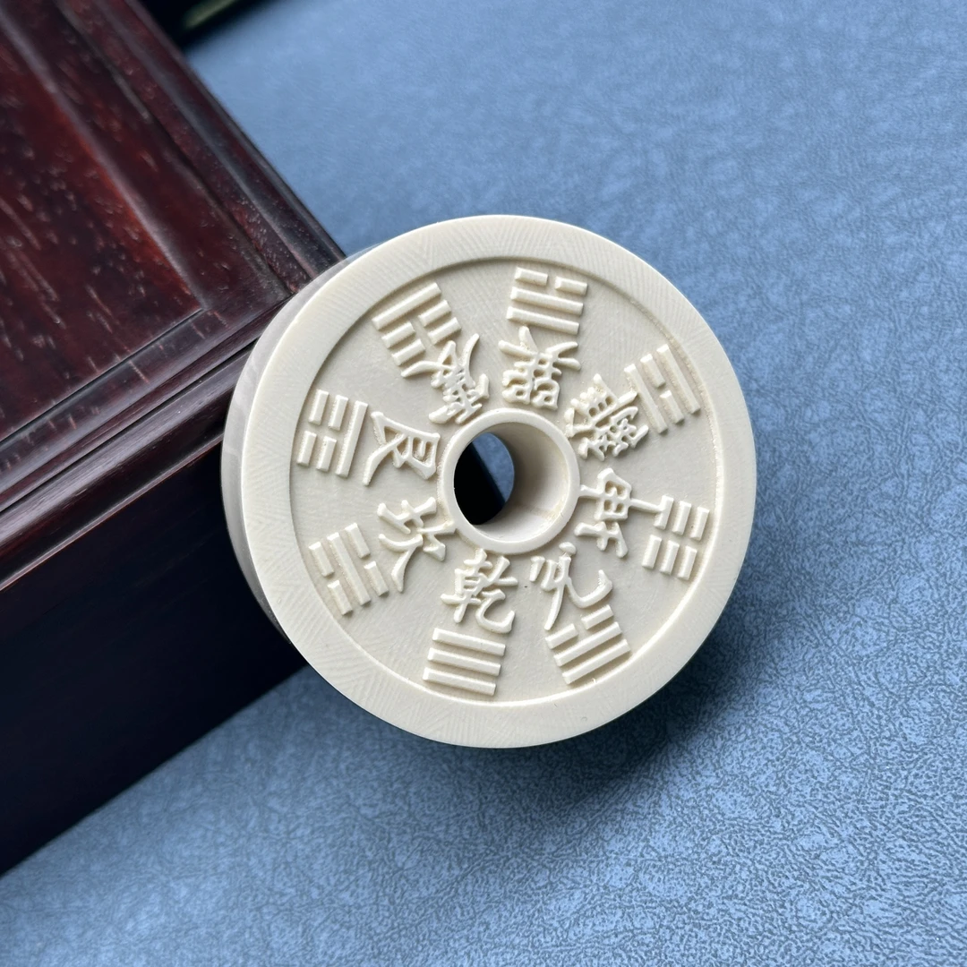 K7751 天然猛犸牙 山鬼钱 54*17.5mm支持鉴定 假一罚四