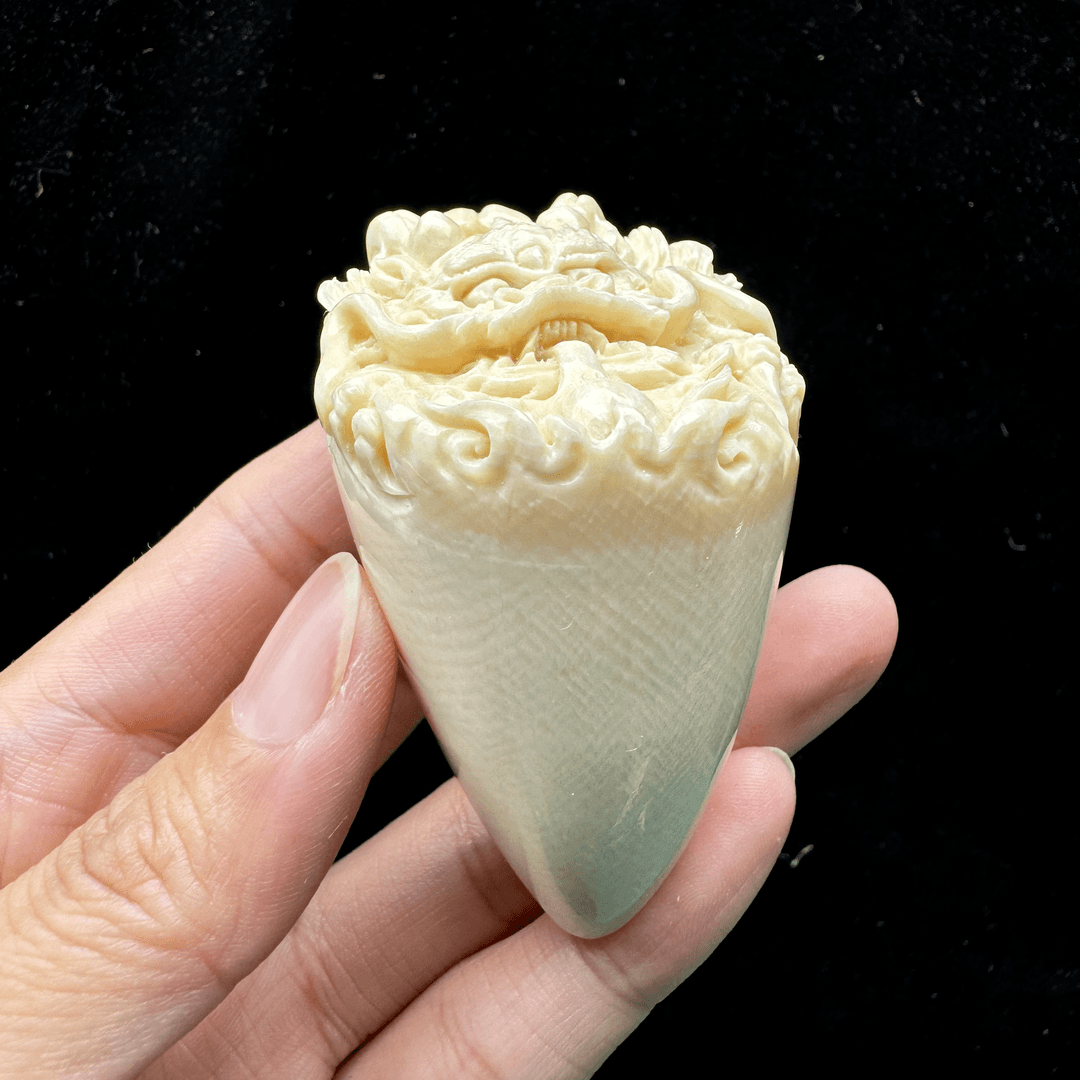 K2552天然猛犸象牙雕刻牌 39*66mm支持鉴定 假一罚四