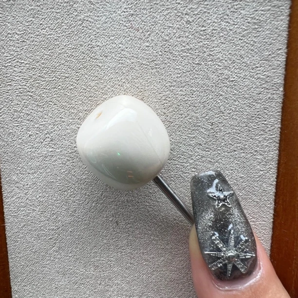 J5254天然猛犸象牙 散珠  19.5×17.7㎜支持鉴定 假一罚四