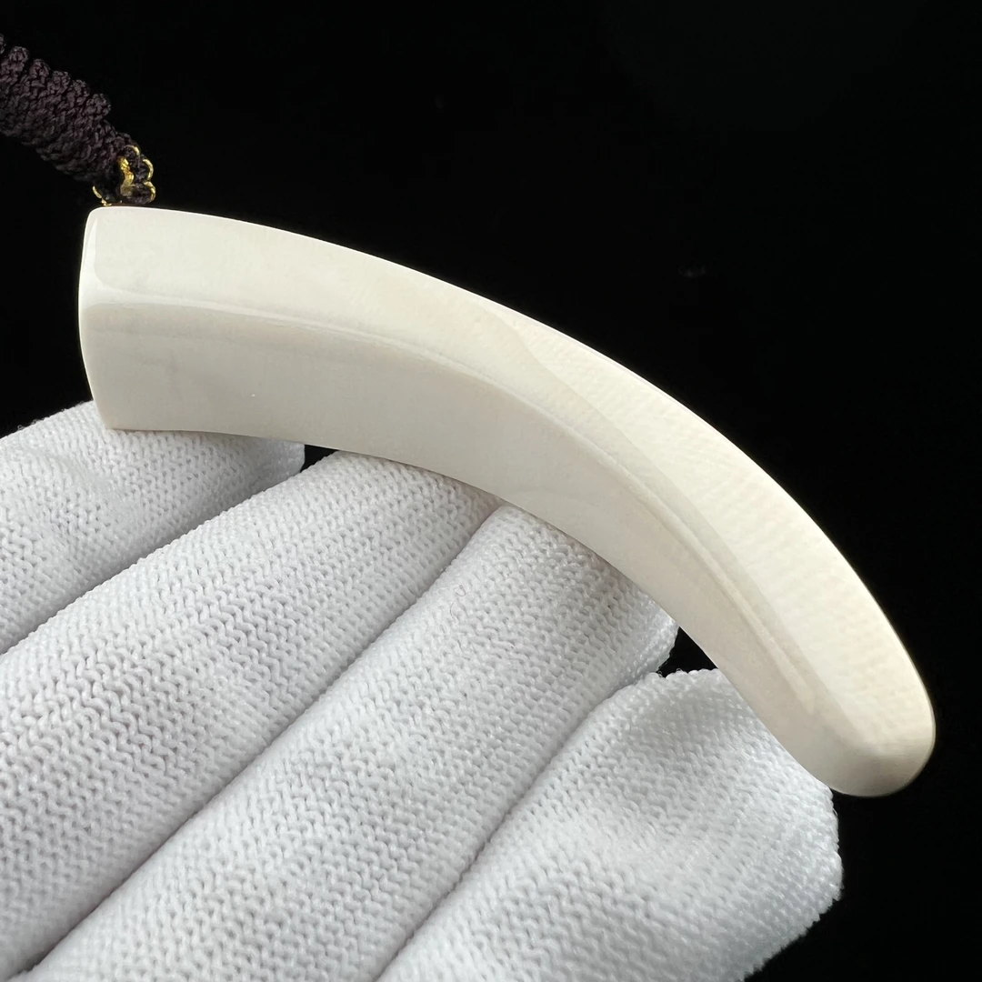 L1047天然猛犸牙 牙尖 18*75.8mm支持鉴定 假一罚四