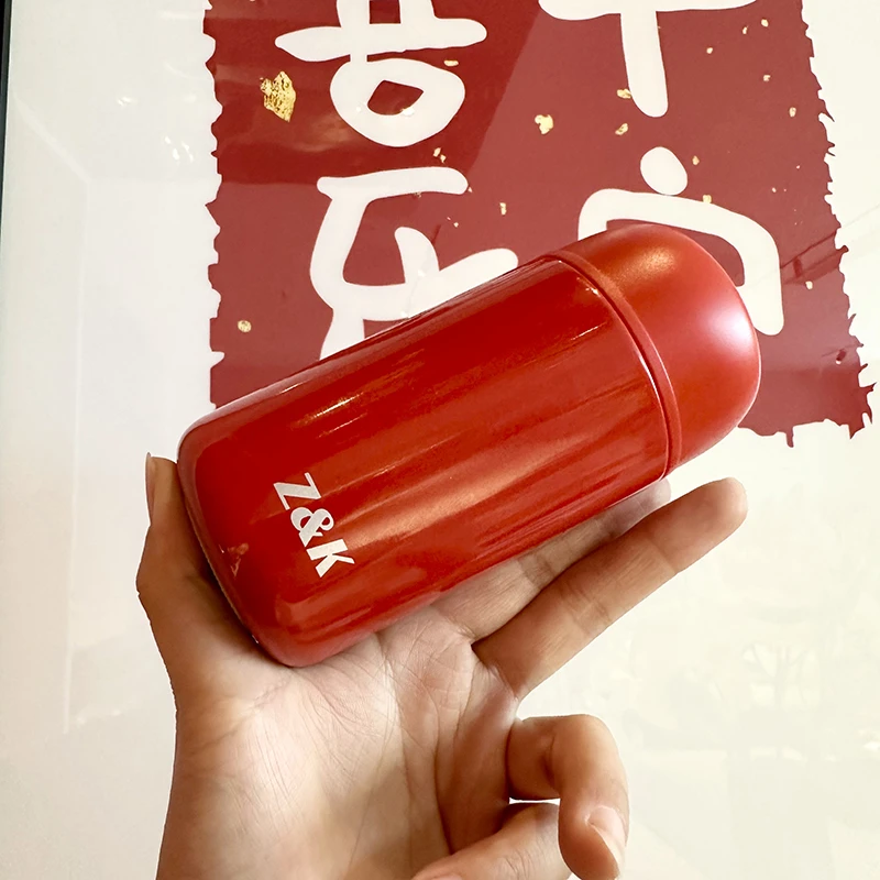 潮牌ZK港式迷你小丸子胶囊保温杯轻奢小巧口袋杯可爱女士情侣保冷